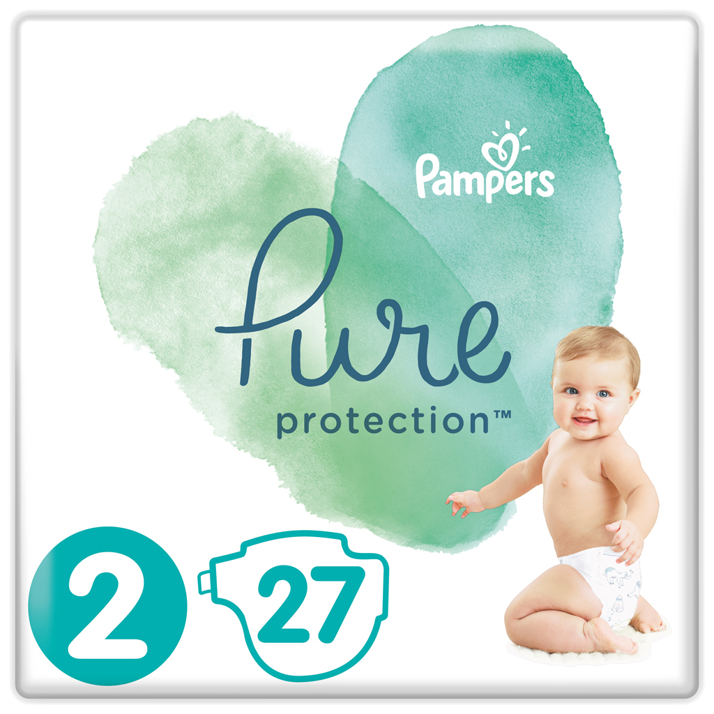 Підгузок Pampers Pure Protection Розмір 2 Mini 4-8 кг 27 шт. (8001841023205)