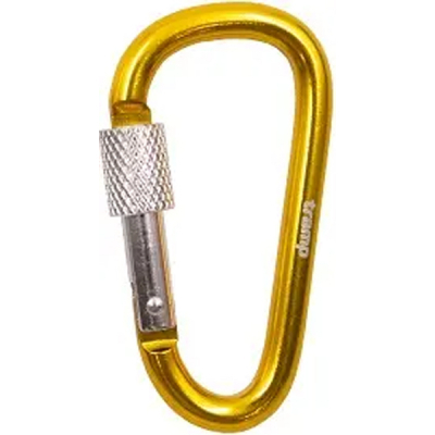 Карабін туристичний Tramp 6 см + муфта Yellow (TRA-007-yellow)