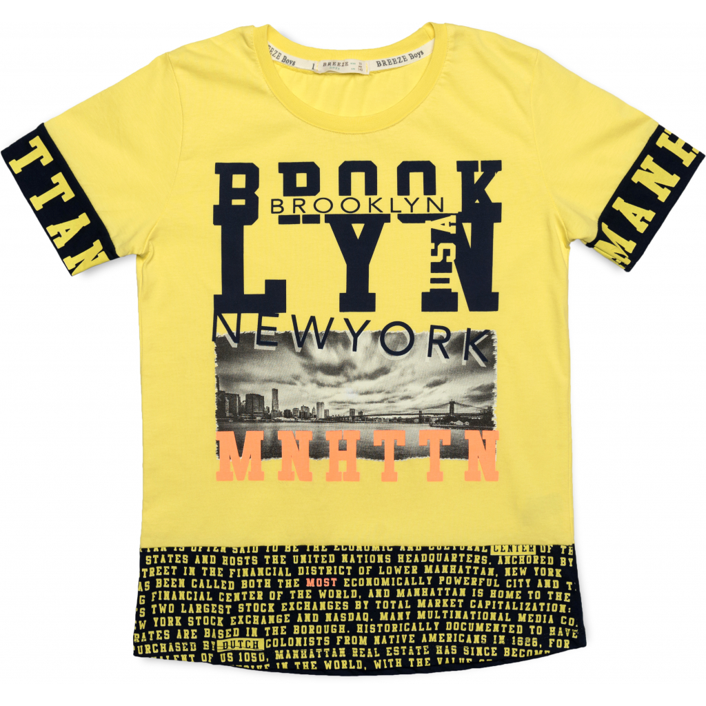 Футболка дитяча Breeze BROOKLYN (15647-164-yellow)