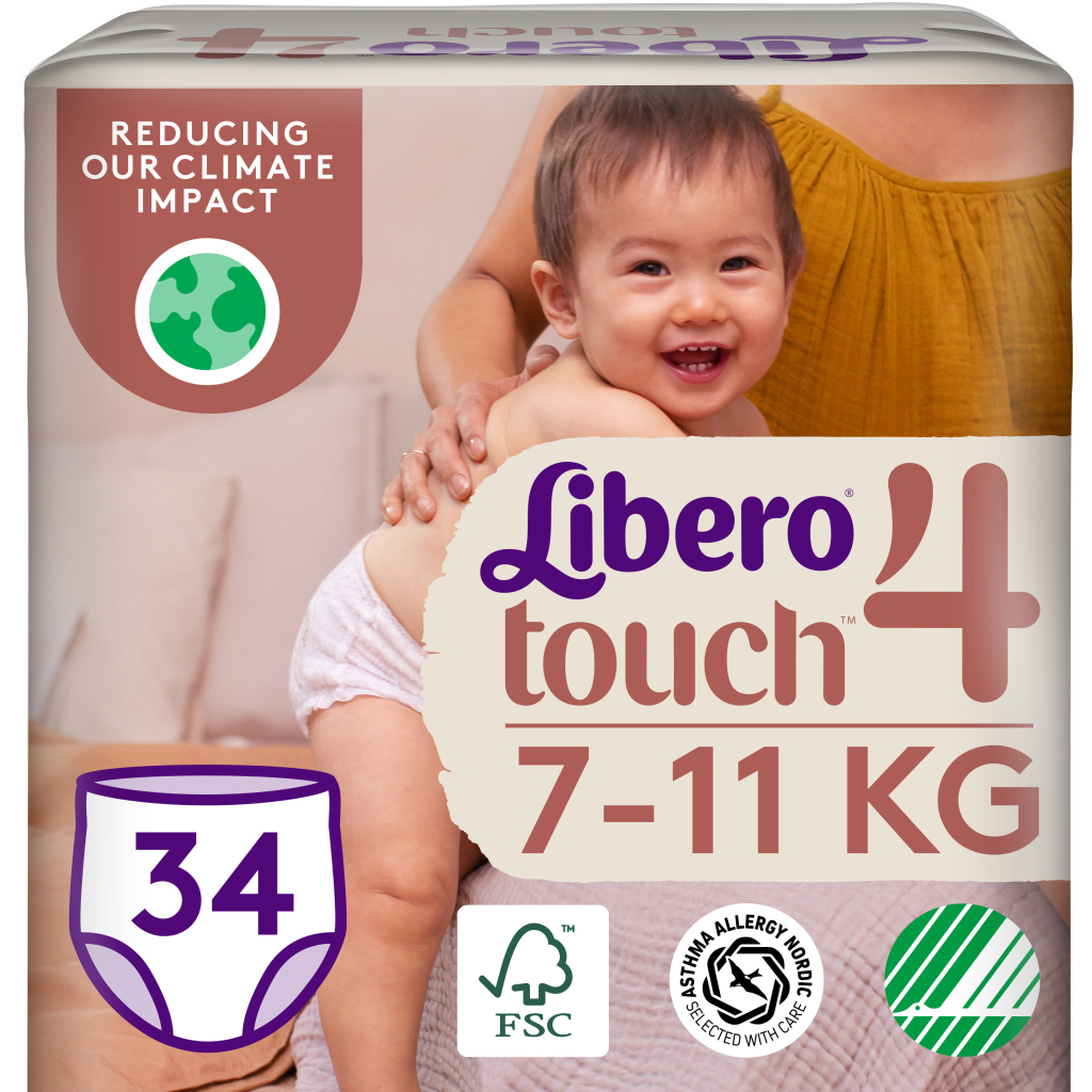 Підгузок Libero Touch Pants Розмір 4 (7-11 кг) 34 шт (7322541739991)