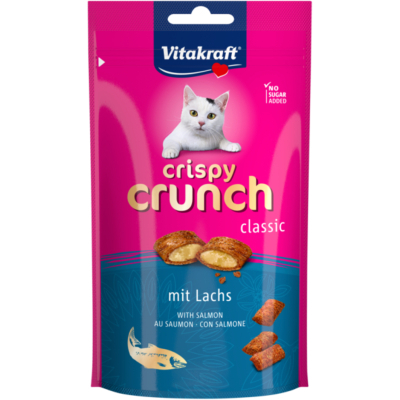 Ласощі для котів Vitakraft Crispy Crunch подушечки лосось 60 г (4008239288158)