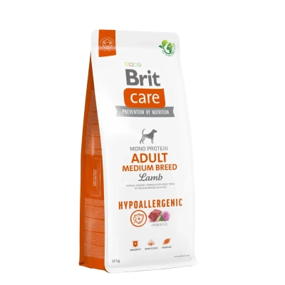 Сухий корм для собак Brit Care Dog Hypoallergenic Adult Medium Breed гіпоалергенний з ягням 12 кг (8595602559015)