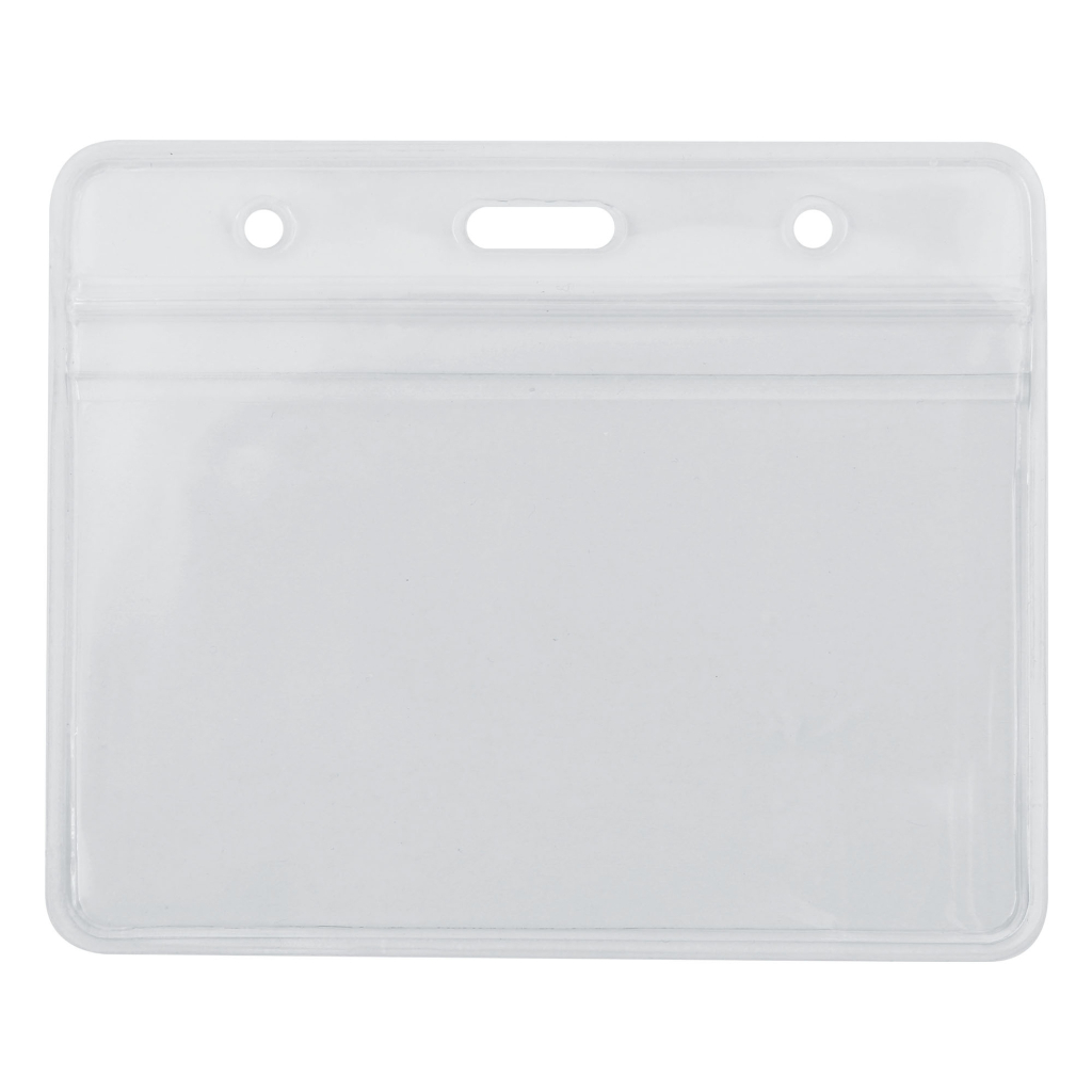 Бейдж Optima горизонтальний замок zip lock PVC, 108х70 мм (O45611)