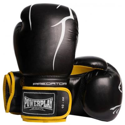 Боксерські рукавички PowerPlay 3018 16oz Black/Yellow (PP_3018_16oz_Black/Yellow)