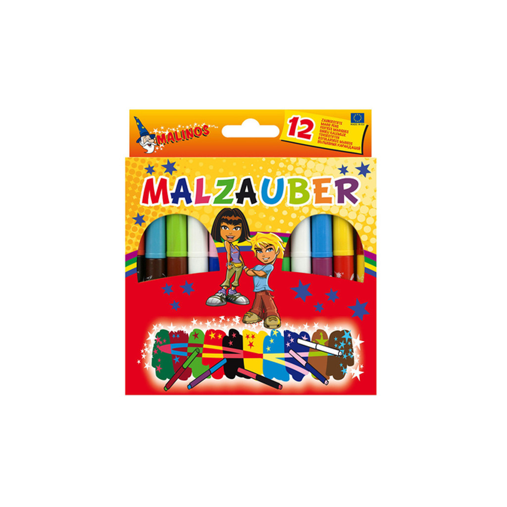 Фломастери Malinos міняють колір Malzauber 12 (10 + 2) шт (MA-300005)