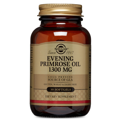 Трави Solgar Масло Примули Вечірньої 1300 мг, Evening Primrose Oil, 30 же (SOL01056)