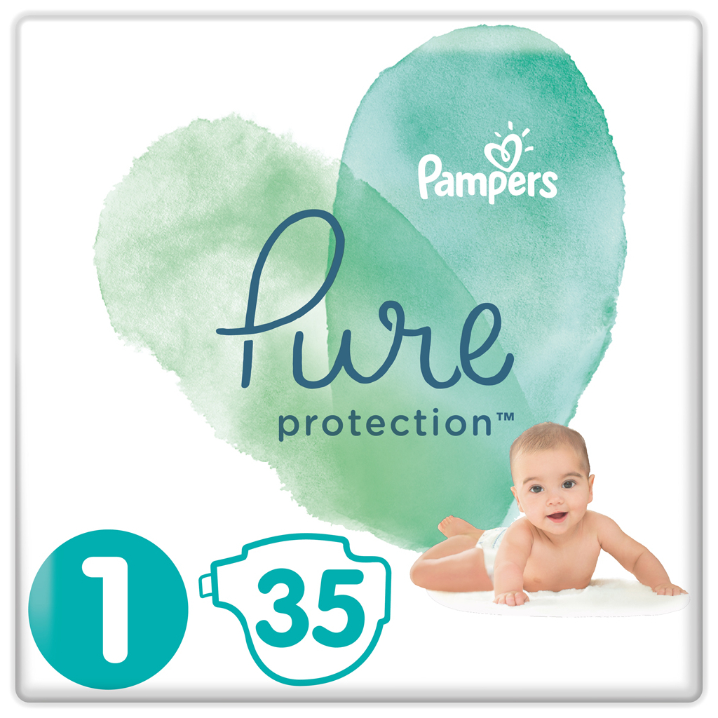 Підгузок Pampers Pure Protection Розмір 1 Newborn 2-5 кг 35 шт. (8001841023120)