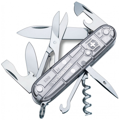 Ніж Victorinox Climber Transparent Silver Blister (1.3703.T7B1)