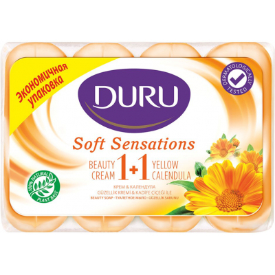 Тверде мило Duru Soft Sensations Крем та календула 4 х 90 г (8690506481650)