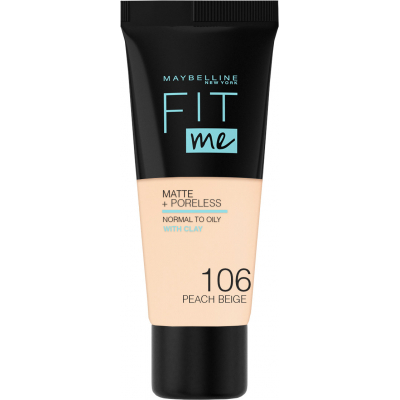 Тональний крем Maybelline New York Fit Me Matte + Poreless 106 - Peach Beige 30 мл (3600531550950)