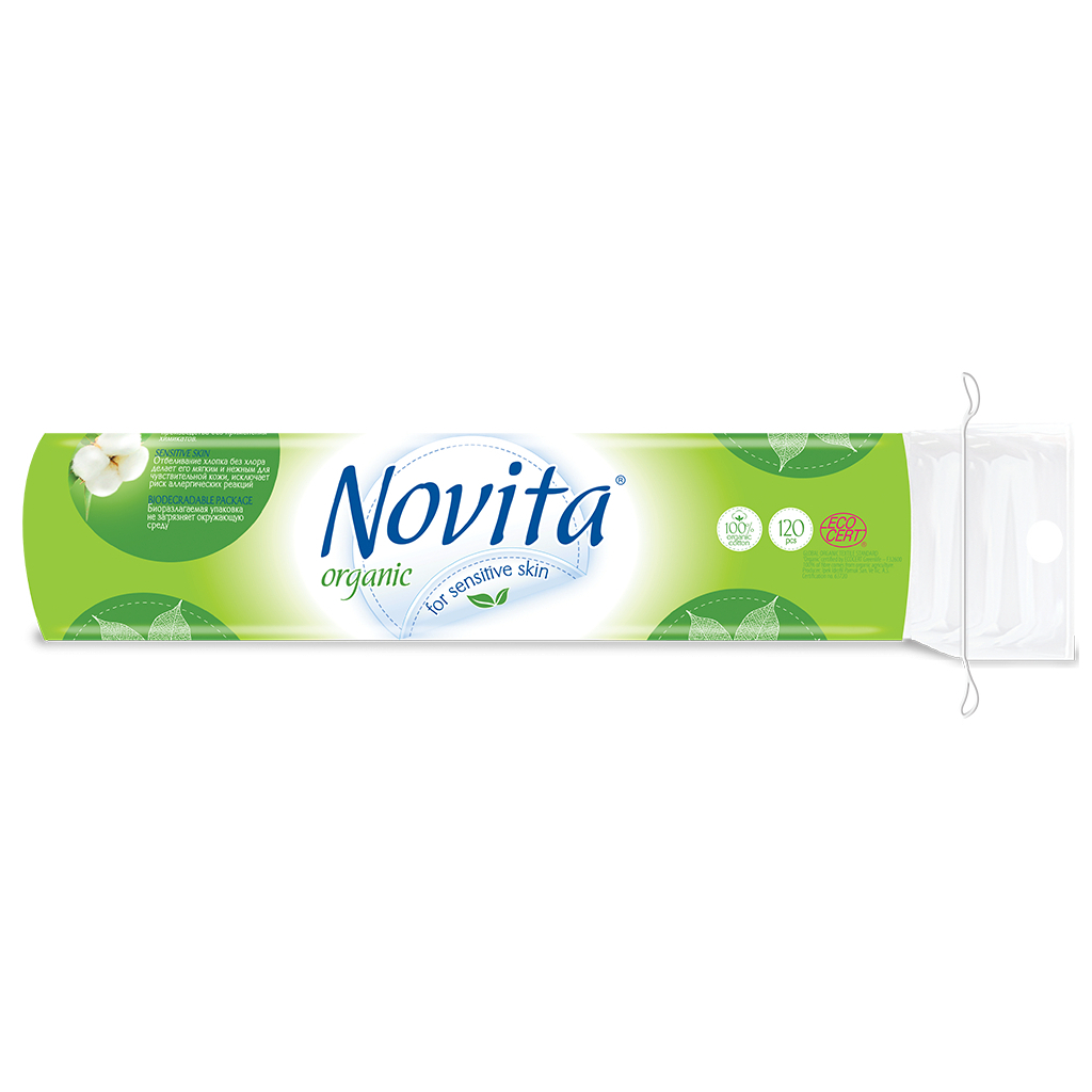 Ватні диски Novita Organic 120 шт. (4823071617245)