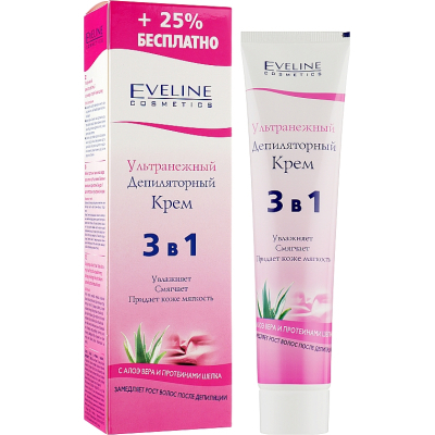 Крем для депіляції Eveline Cosmetics Ультраніжний для чутливих місць 125 мл (5901964016746)