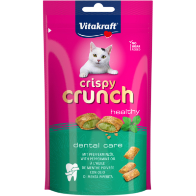 Ласощі для котів Vitakraft Crispy Crunch подушечки для зубів з м'ятою 60 г (4008239288134)