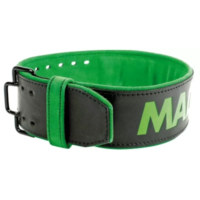 Атлетичний пояс MadMax MFB-302 Quick Release Belt шкіряний Black/Green XL (MFB-302_XL)