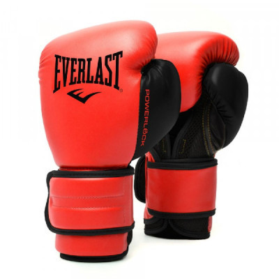 Боксерські рукавички Everlast Powerlock Boxing Gloves 870344-70-4 червоний 14 oz (009283608590)