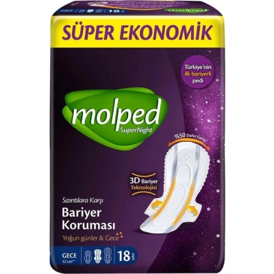 Гігієнічні прокладки Molped SuperNight Long 28 см 18 шт. (8690536829163)