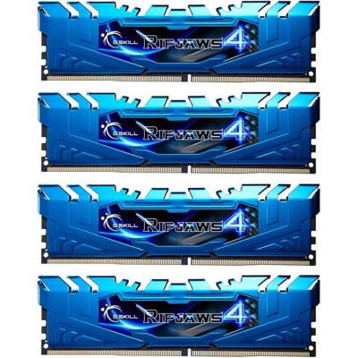 Модуль пам'яті для комп'ютера DDR4 16GB (4x4GB) 2666 MHz Ripjaws4 Blue G.Skill (F4-2666C16Q-16GRB)