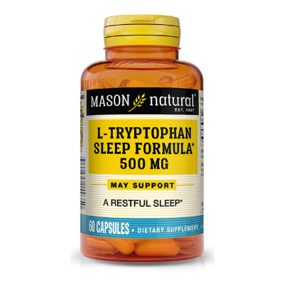 Амінокислота Mason Natural L-триптофан 500 мг, Формула для сну, L-Tryptophan Sleep Form (MAV14935)