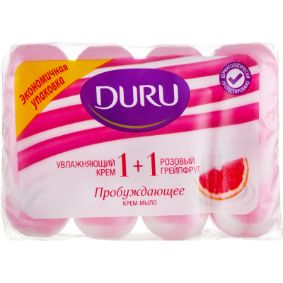 Тверде мило Duru Soft Sensations Крем та Грейпфрут 4 x 90 г (8690506481643)