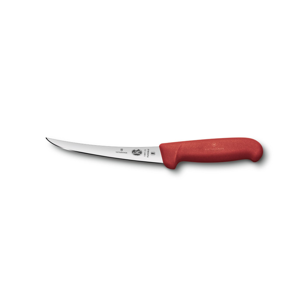 Кухонний ніж Victorinox Fibrox Boning Flexible 15 см Red (5.6611.15)