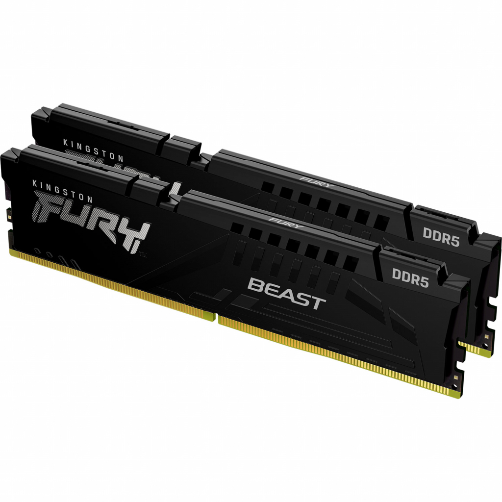 Модуль пам'яті для комп'ютера DDR5 32GB (2x16GB) 6000 MHz Beast Black Kingston Fury (ex.HyperX) (KF560C40BBK2-32)