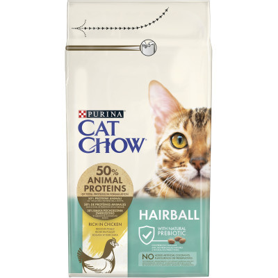 Сухий корм для кішок Purina Cat Chow Hairball з куркою 400 г (5997204514462)