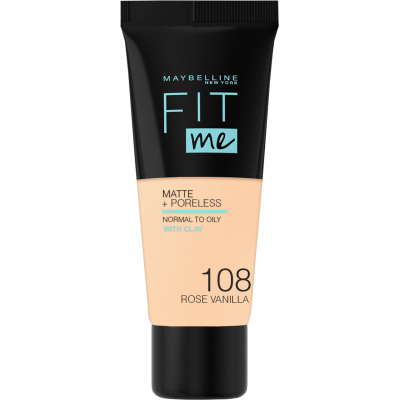 Тональний крем Maybelline New York Fit Me Matte + Poreless 108 - Rose Vanilla 30 мл (3600531550967)