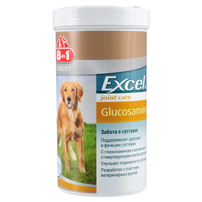 Вітаміни для собак 8in1 Excel Glucosamine таблетки 110 шт (4048422121596)