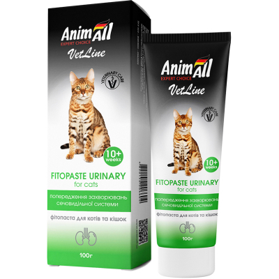 Паста для тварин AnimAll VetLine урінарі для котів 100 мл (4820150206604)