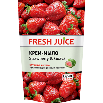 Рідке мило Fresh Juice Strawberry & Guava дой-пак 460 мл (4823015921063)