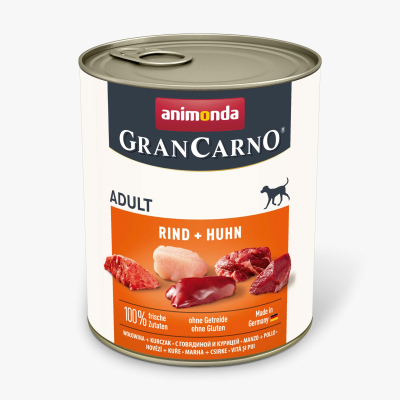 Консерви для собак Animonda GranCarno Adult Beef + Chicken 800 г (4017721827416)