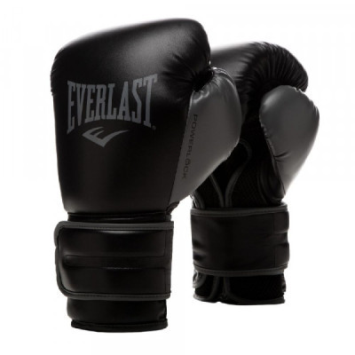 Боксерські рукавички Everlast Powerlock Boxing Gloves 870310-70-8 чорний 10 oz (009283608323)