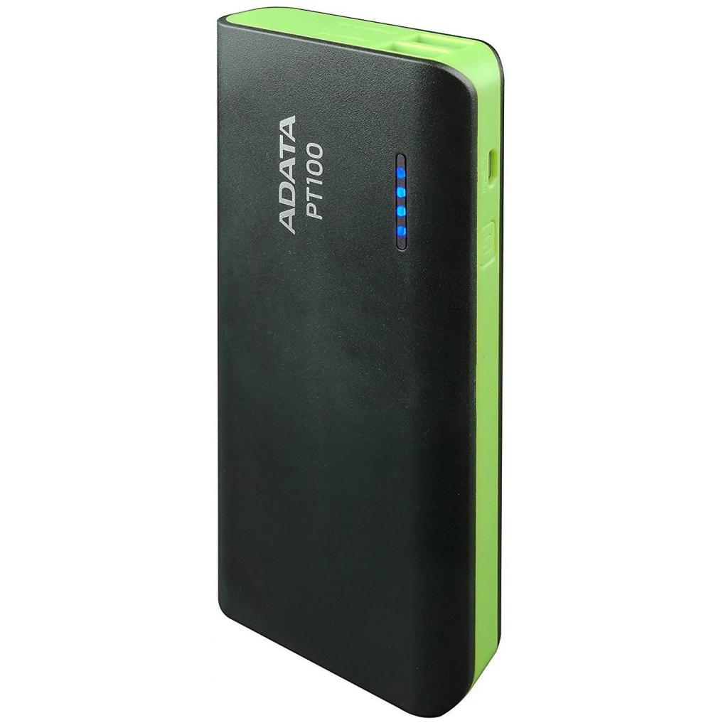 Батарея універсальна ADATA PT100 10000mAh Black-Green (APT100-10000M-5V-CBKGR)