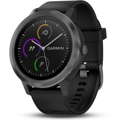 Смарт-годинник Garmin Vivoactive 3 Slate with Black Silicon (010-01769-B1)