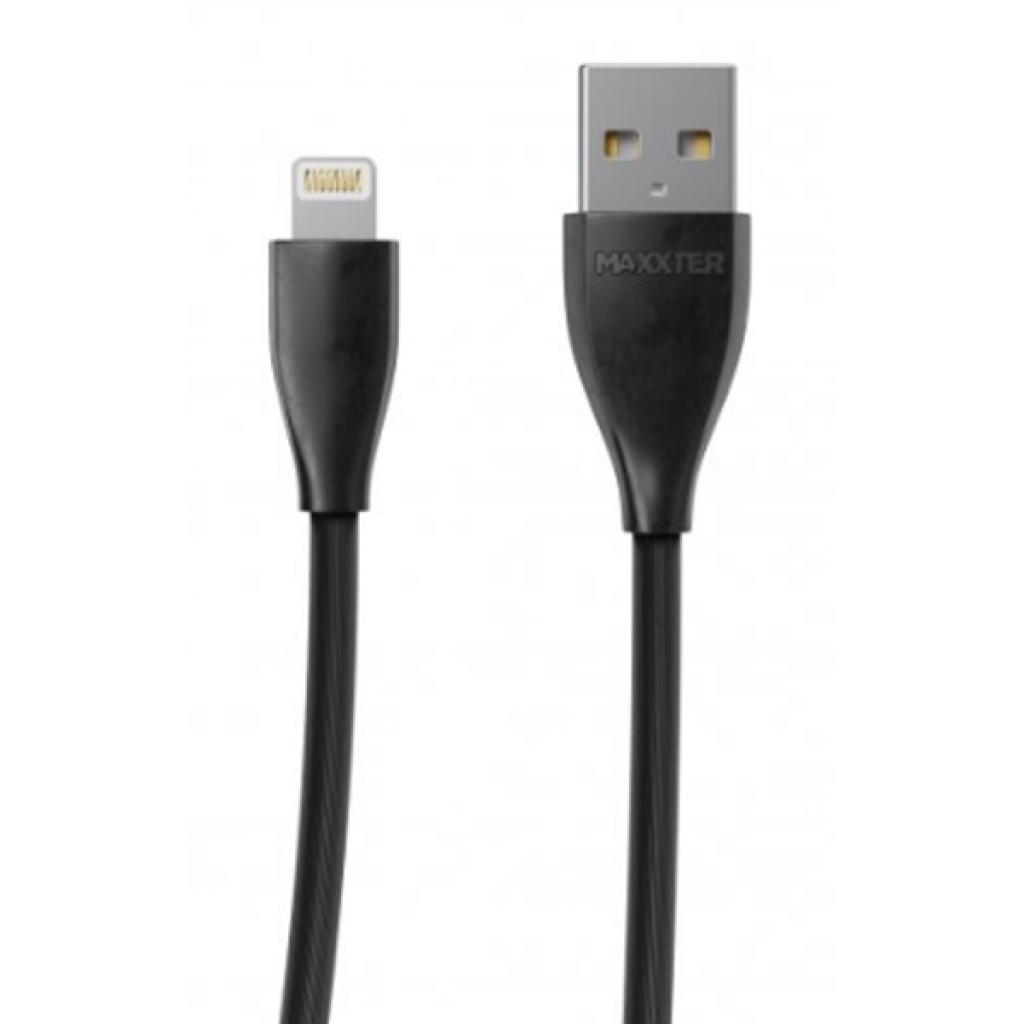 Дата кабель USB 2.0 AM to Lightning 1.0m Maxxter (UB-L-USB-01BK)