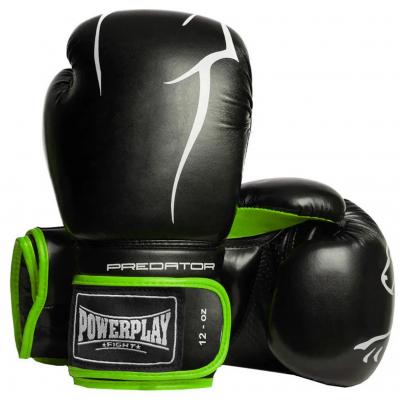 Боксерські рукавички PowerPlay 3018 12oz Black/Green (PP_3018_12oz_Black/Green)