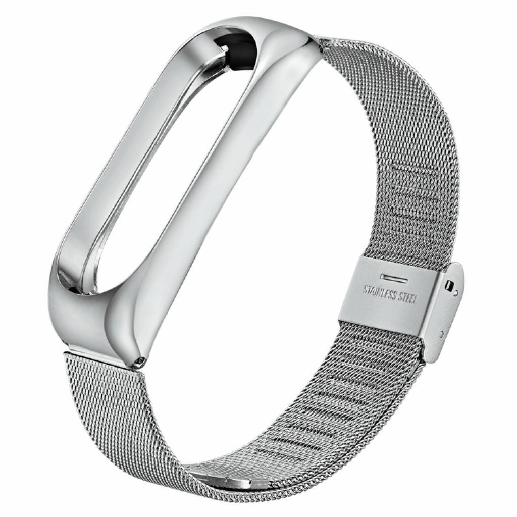 Ремінець до фітнес браслета BeCover Metal для Xiaomi Mi Band 3/4 Silver (704652)