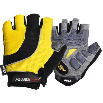 Велорукавиці PowerPlay 5037 Black/Yellow L (5037C_L_Yellow)