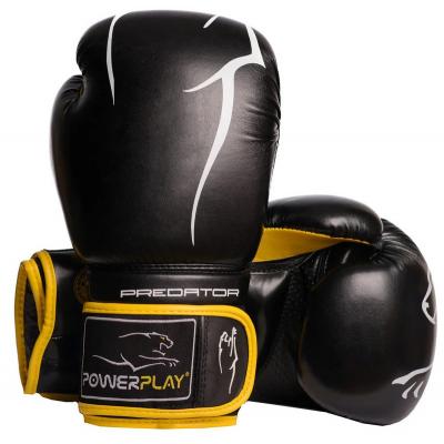 Боксерські рукавички PowerPlay 3018 14oz Black/Yellow (PP_3018_14oz_Black/Yellow)