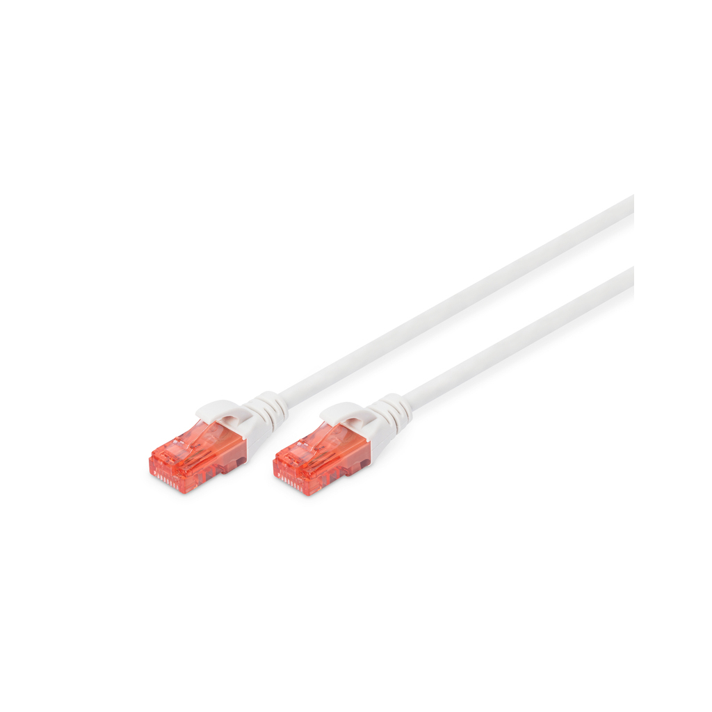 Патч-корд 0.5м, CAT 6 UTP, AWG 26/7, Cu, LSZH, white Digitus (DK-1617-005/WH)