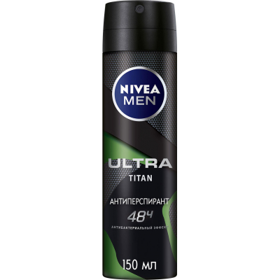 Антиперспірант Nivea Men Ultra Titan спрей 150 мл (4005900754158)