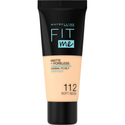 Тональний крем Maybelline New York Fit Me Matte + Poreless 112 - Soft Beige 30 мл (3600531544652)