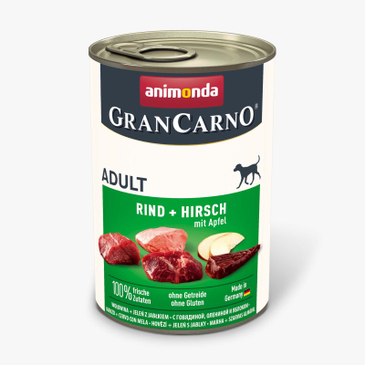 Консерви для собак Animonda Gran Carno Adult Beef + Deer with Apple 400 г (4017721827539)