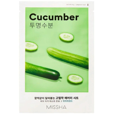 Маска для обличчя Missha Airy Fit Cucumber Sheet Mask З екстрактом огірка 19 г (8809581454712)