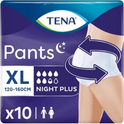 Підгузки для дорослих Tena Pants Plus Night Extra Large 10 шт (7322542133569)