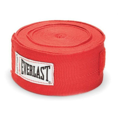 Бинт для спорту Everlast Pro Style Hand Wraps 180 х 2 червоний Уні 180 (457,2см) (723771-71-4)