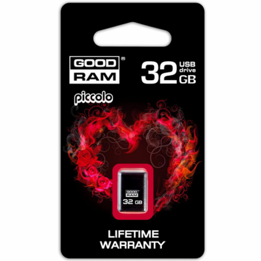 USB флеш накопичувач Goodram 32Gb Piccolo Valentine black (PD32GH2GRPIKR10+V)