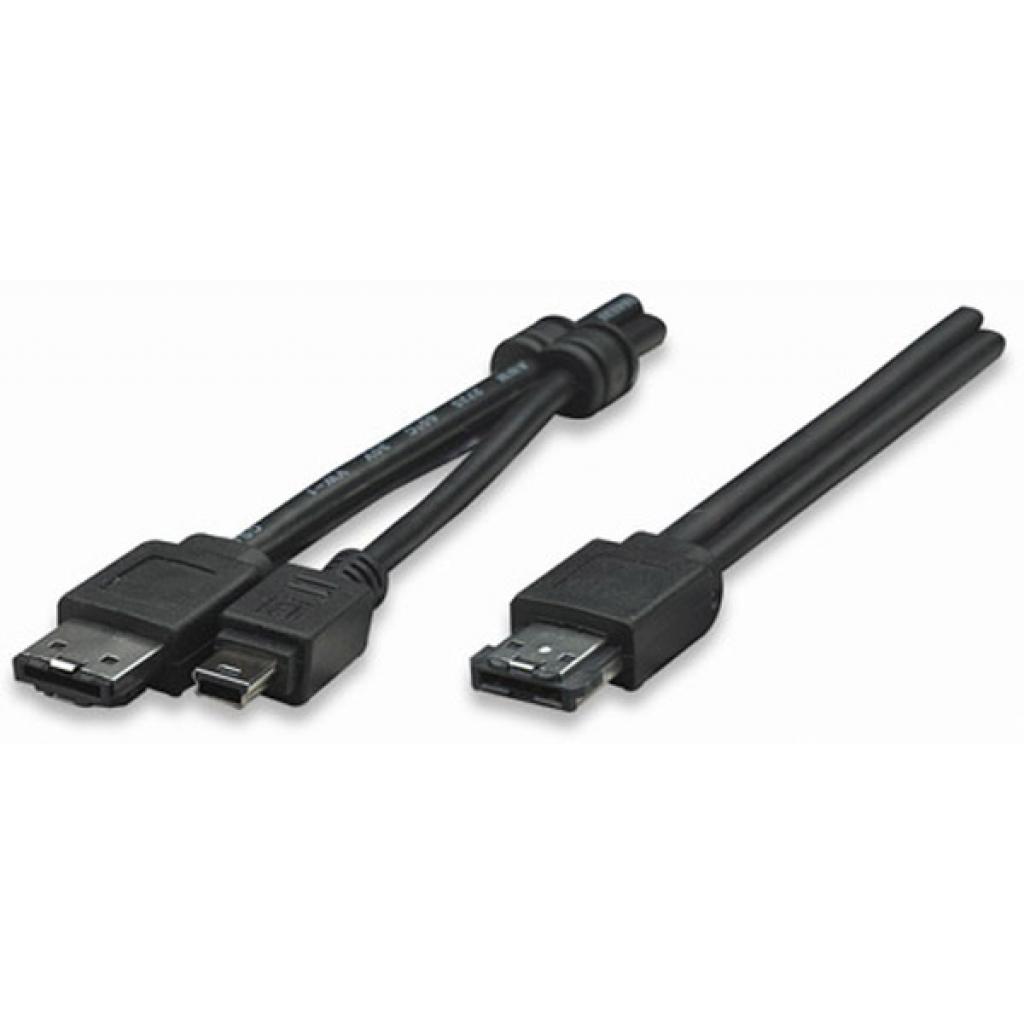 Кабель для передачі даних eSATA to eSATA+mini USB 1.0m Manhattan (325318)