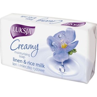 Тверде мило Luksja Linen & Rice milk 90 г (5900998006327)