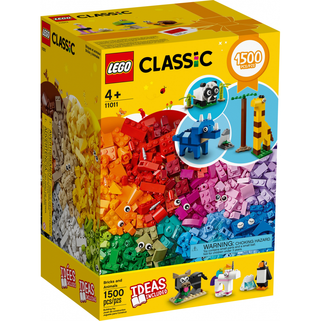 Конструктор LEGO Classic Кубики та Звірятка 1500 деталей (11011)